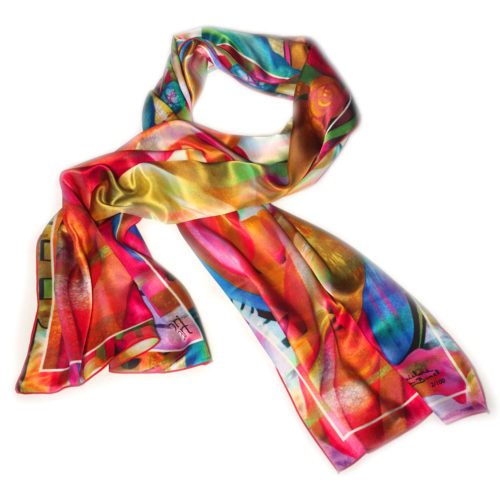 foulard d'art en soie guichard bunel