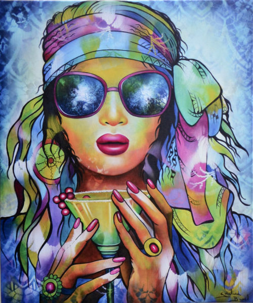 Impression sur Toile "Peace and Love" de Guichard Bunel