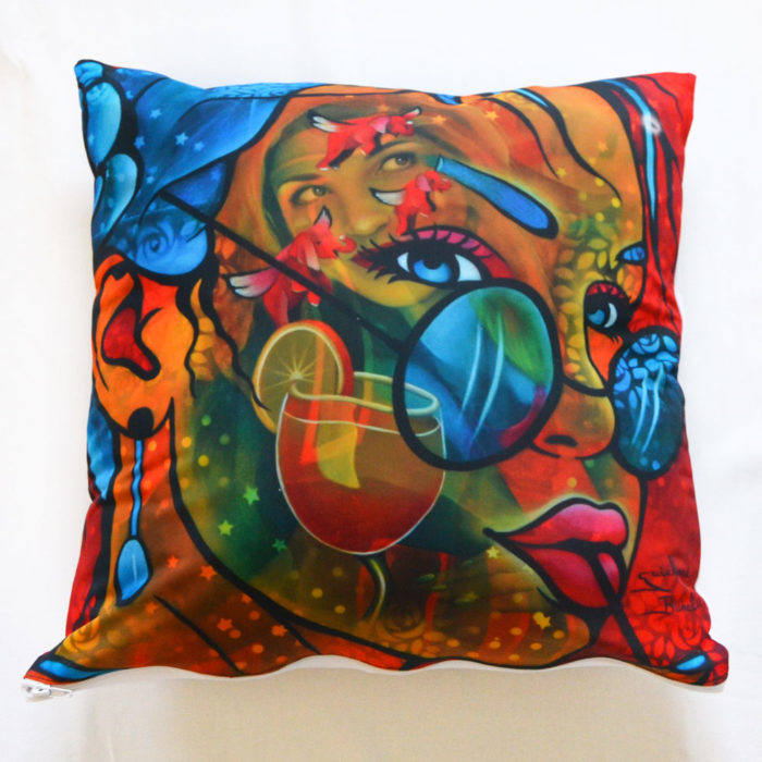 coussin guichard bunel elephans roses